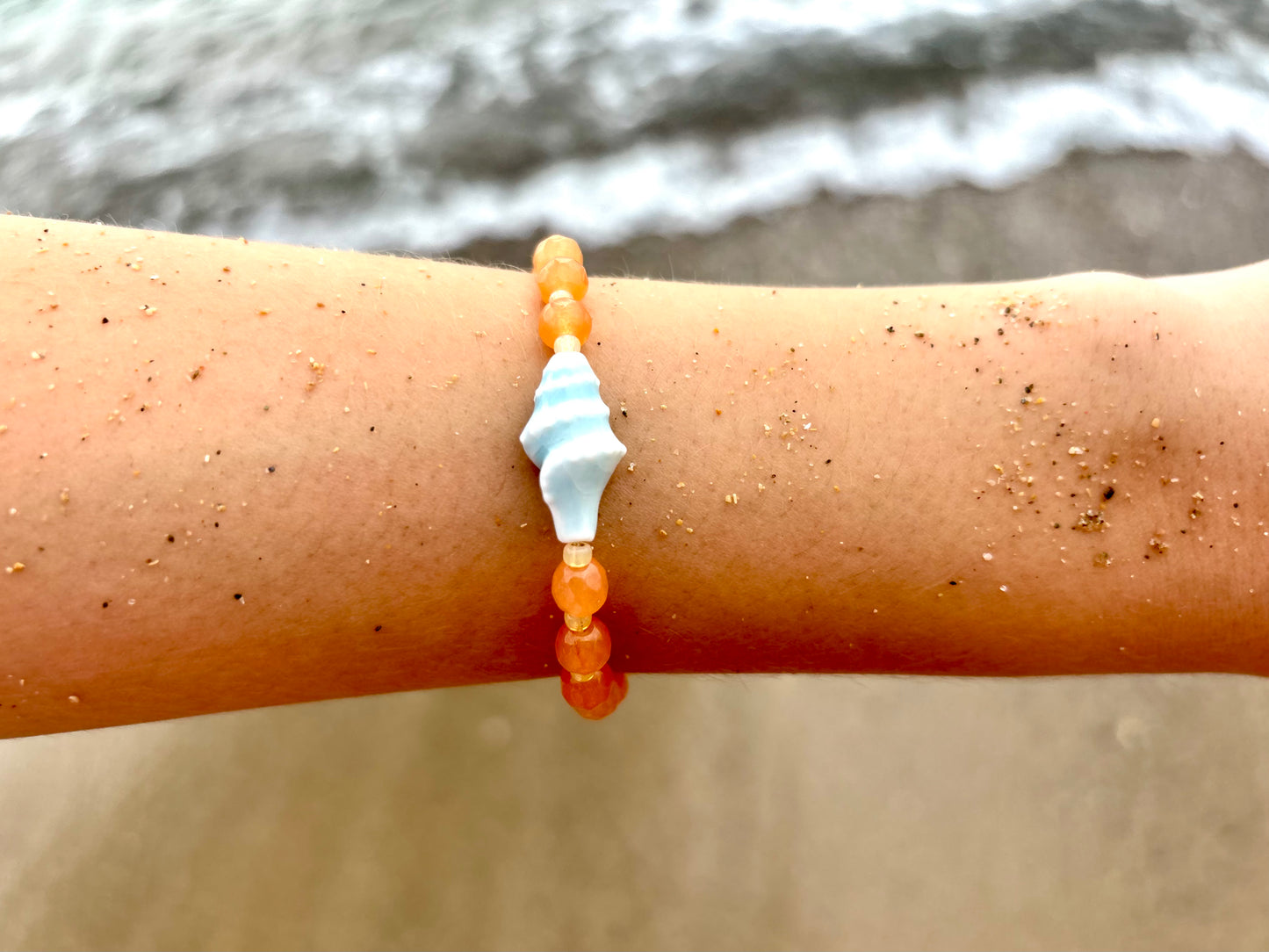 Mar de Paz bracelet styled with casual outfit